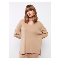 LC Waikiki V-Neck Plain Long Sleeve Women's Knitwear Sweater