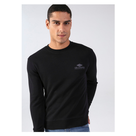 Lee Cooper Men's O Neck Black Sweatshirt 231 Lcm 241029 Neil S