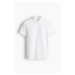 H & M - Tričko's límečkem COOLMAX® Slim Fit - bílá