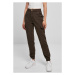 Ladies High Waist Cargo Pants - brown