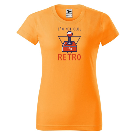 DOBRÝ TRIKO Dámské tričko s potiskem I´m retro Barva: Tangerine orange