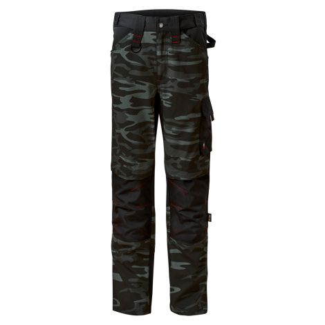 Rimeck Vertex Camo Pánské pracovní kalhoty W09 camouflage dark gray