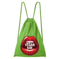 DOBRÝ TRIKO Bavlněný batoh s potiskem Vegan BABE Barva: Apple green