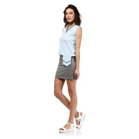 Letní šaty mini značkové BeWear bez rukávu krátké světle modré - Modrá - BeWear