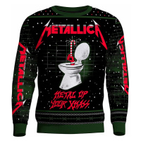Metallica pletený vánoční svetr, Metal Up Your Ass Xmass Blk/Green