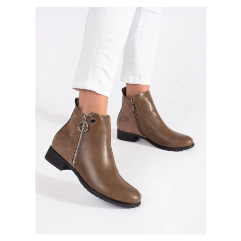 Módní dámské kotníkové boty bez podpatku