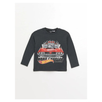 LC Waikiki LCW baby Crew Neck Long Sleeve Cars Printed Baby Boy Sweatshirt