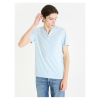 Světle modré pánské tričko Celio Cegeti