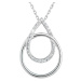 Evolution Group Stříbrný náhrdelník se zirkony kapka bílý 882003.1