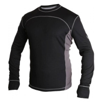 Pánské funkční tričko COOLDRY, dlouhý rukáv, černo-šedé