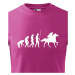 Dětské tričko pro milovníky koní - Evoluce jezdkyně - skvělý dárek