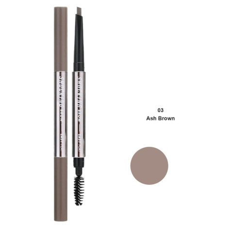 TONYMOLY Tužka na obočí s kartáčkem The Shocking Vegan Brow Easy Flat - #03 Ash Brown