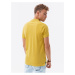 Žluté pánské polo tričko Ombre Clothing