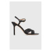 Kožené sandály Lauren Ralph Lauren Madelaine černá barva, 802912331001