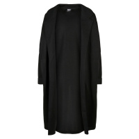Dámský modální froté oversized kabát černý
