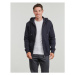 Gant EMBOSSED FULL-ZIP HOODIE Tmavě modrá