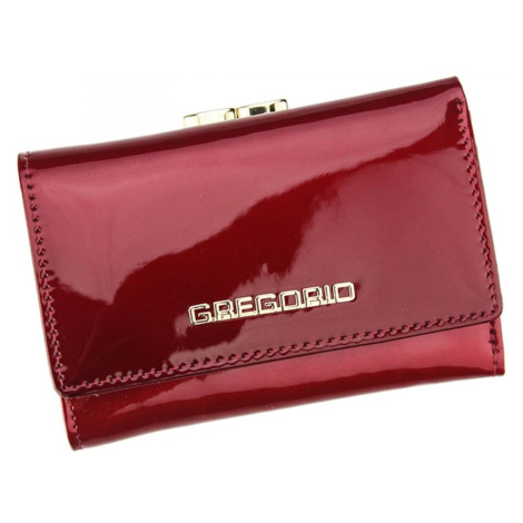 Dámská malá kožená peněženka Ines, červená GREGORIO