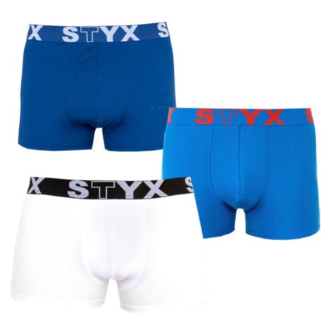 3PACK pánské boxerky Styx sportovní guma nadrozměr vícebarevné (R9676861)