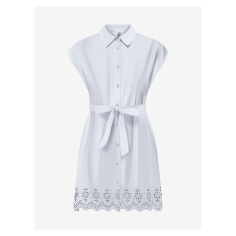 Bílé dámské košilové šaty ONLY Lou - Dámské