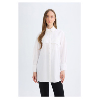 DEFACTO Relax Fit Poplin Long Sleeve Shirt Tunic