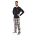 Pánské pyžamo Tommy Hilfiger s papučemi vícebarevné v dárkovém balení (UM0UM02989 0S1)