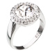 Evolution Group Stříbrný prsten s krystaly Swarovski kulatý bílý 35026.1