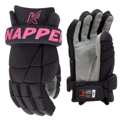 Dámské hokejbalové rukavice Knapper AK3 JR, Junior, černá-růžová, 10"