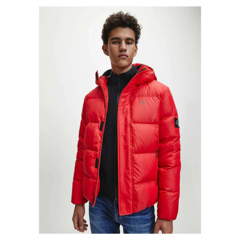 Calvin Klein pánská červená zimní bunda | Modio.cz