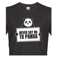 Pánské tričko s potiskem NEVER SAY NO TO PANDA - tričko pro správné geeky