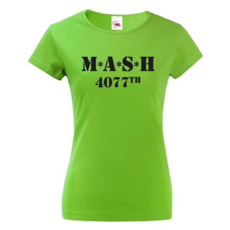Dámské tričko s potiskem legendárního seriálu MASH 4077 2 BezvaTriko