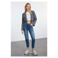 Trendyol Blue High Waist Slim Mom Jeans