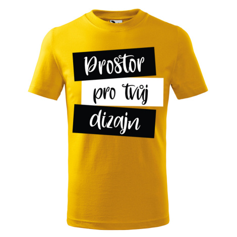 MMO Dětské tričko s vlastním potiskem (krátký rukáv) Barva: Žlutá