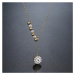 Victoria Filippi Náhrdelník Swarovski Elements s perlou Violtorini NH0255 Bílá/čirá 40 cm + 3 cm