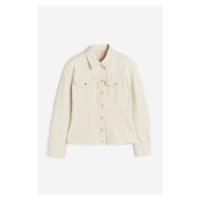 H & M - Džínová bunda's projmutým pasem - bílá