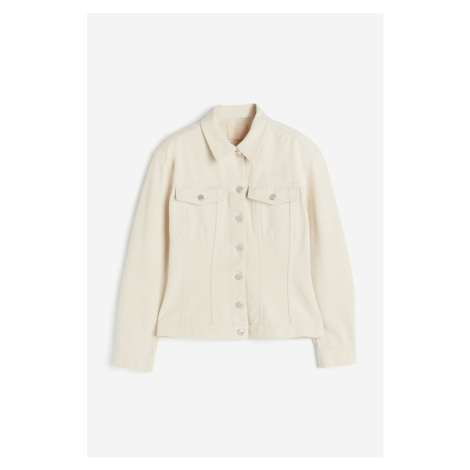 H & M - Džínová bunda's projmutým pasem - bílá H&M