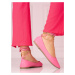 Luxusní dámské růžové  baleríny bez podpatku