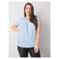Světle modré dámské tričko s krátkým rukávem -blue Světle modrá
