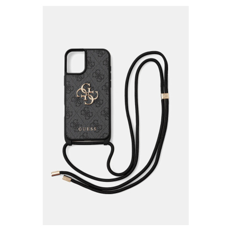 Obal na telefon Guess iPhone 16 Plus černá barva, GUHCP16MP4GMGCRK
