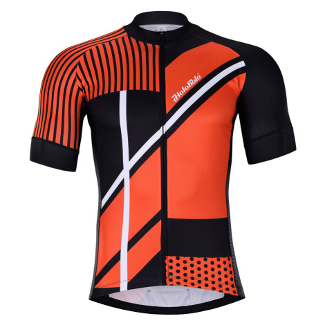 HOLOKOLO Cyklistický dres s krátkým rukávem - TRACE - oranžová/černá