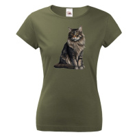 Dámská tričko s potiskem kočky - tričko pro milovníky koček