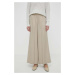 Kalhoty Drykorn CEILING dámské, béžová barva, široké, high waist, 13000580758