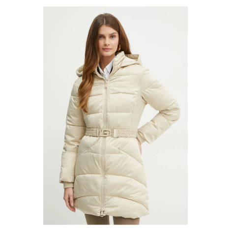 Bunda Guess SELINE dámská, béžová barva, zimní, W4BL58 WGL72
