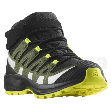 Salomon XA Pro V8 Mid CSWP K 2896 black/deep lichen dětské nepromokavé trekové boty 29