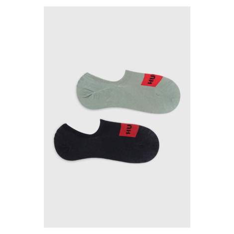 Ponožky HUGO 2-pack pánské, šedá barva, 50468117 Hugo Boss