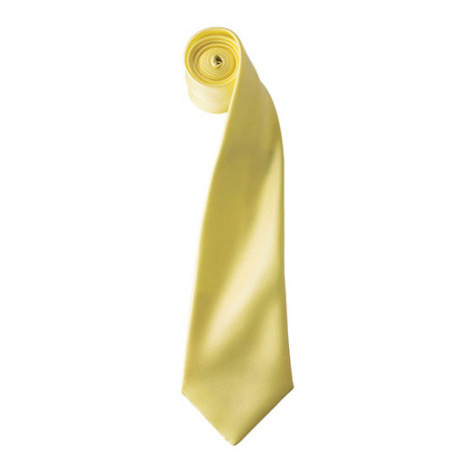 Premier Workwear Pánská saténová kravata PR750 Lemon -ca. Pantone 127