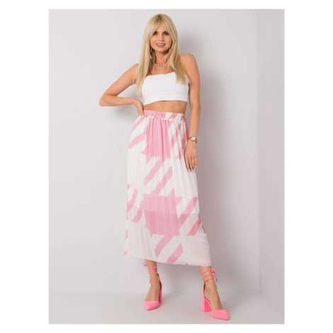 Růžová plisovaná maxi sukně Isidora Fashionhunters