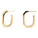 PDPAOLA Elegantní pozlacené náušnice SIGNATURE LINK Gold AR01-415-U