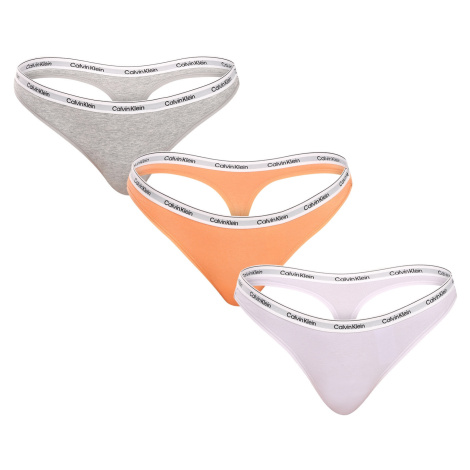 3PACK dámská tanga Calvin Klein vícebarevná (QD5209E-NPA)