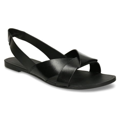 Černé dámské kožené sandály s překřížením Vagabond