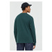 Bavlněné tričko s dlouhým rukávem Abercrombie & Fitch zelená barva
